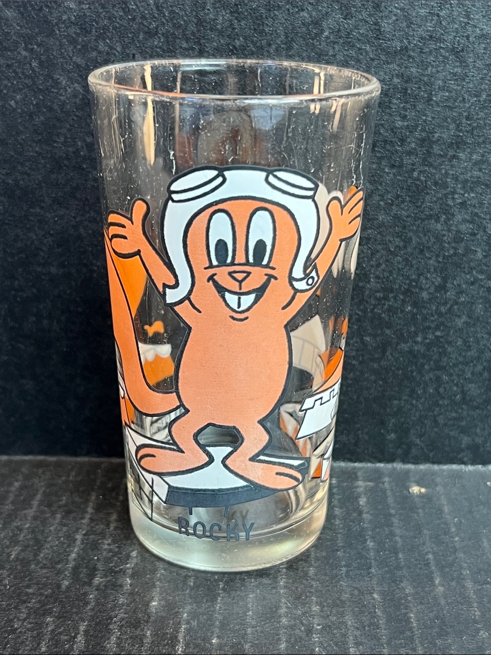 Pepsi Rocky the Flying Squirrel Cartoon Character Glass
